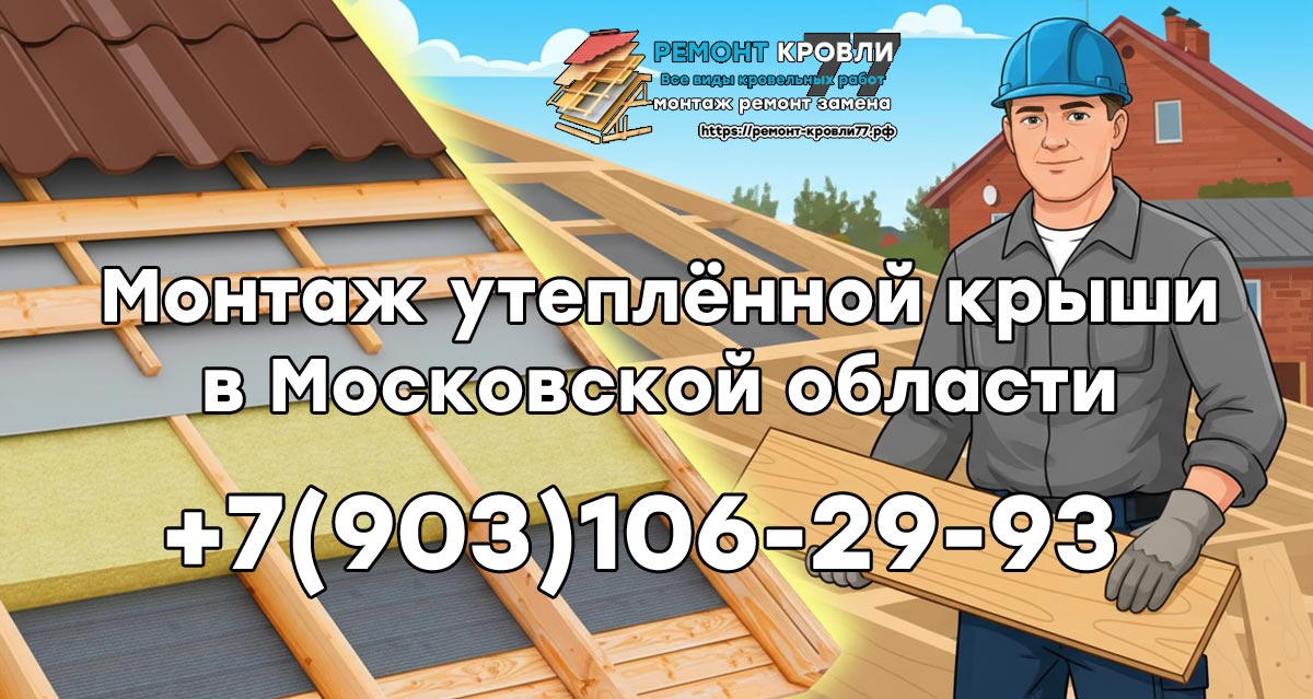 Монтаж утеплённой крыши под ключ в Серпухово и Серпуховском районе