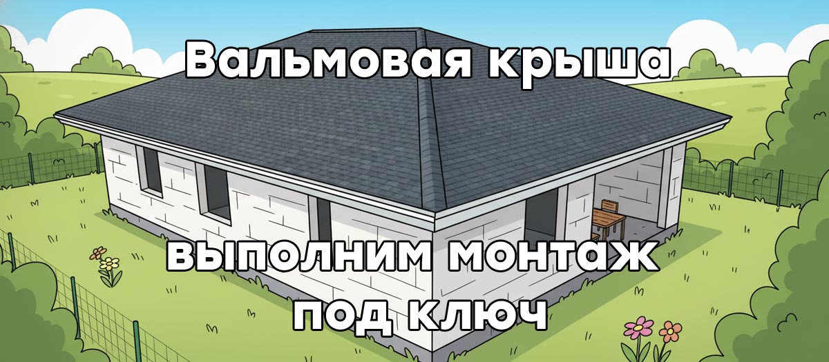 Монтаж вальмовой крыши под ключ в Серпухово и Серпуховском районе